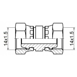 Straight connector aa m14x1 5 m14x1 5 hydrolider