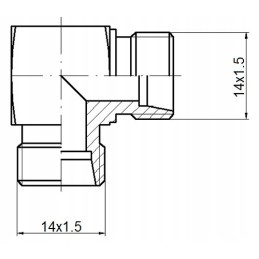 Angle connector bb m14x1 5 m14x1 5 hydrolider