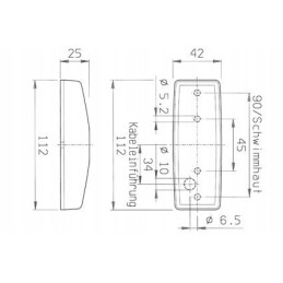 Orange hella marker lamp for trailers