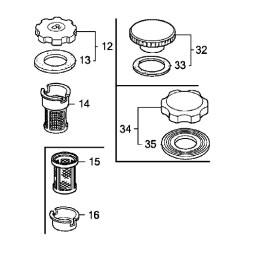 Honda gx series fuel filler cap 17620 402 010