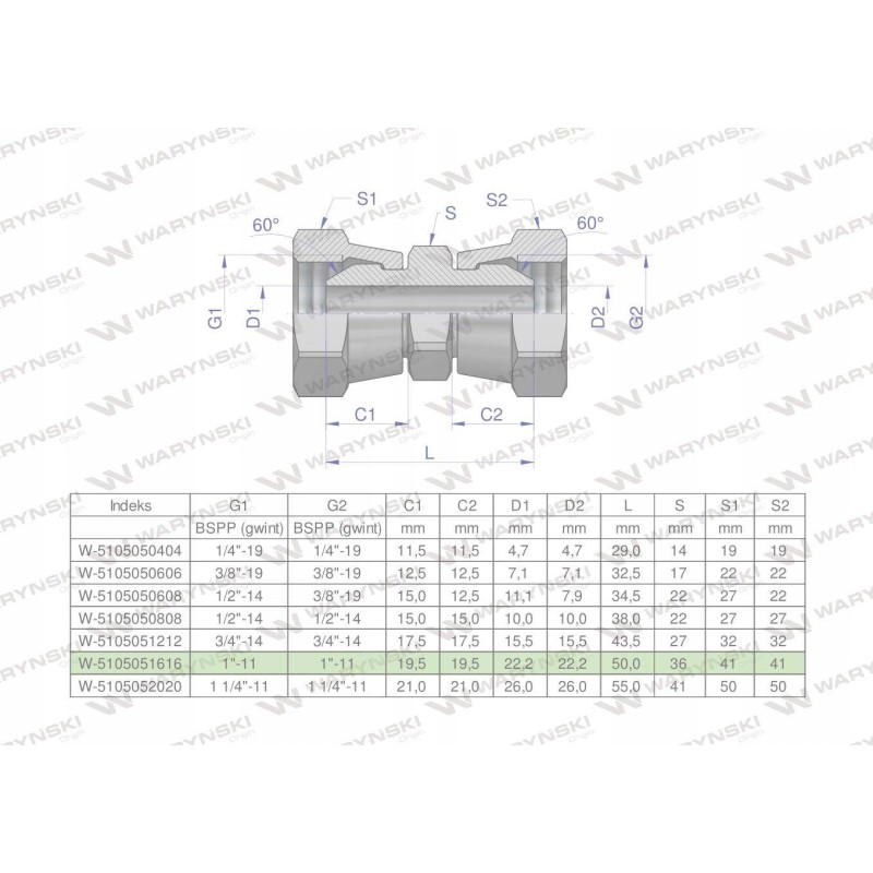 Inch hydraulic connector aa 1 bsp motog