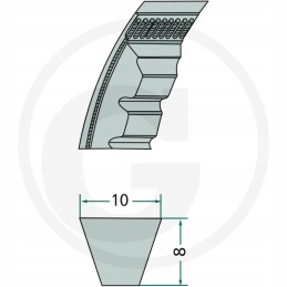 V-belt 1412mm 142cm 1425mm granite