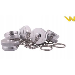 Aluminum cover with external thread, screw-on