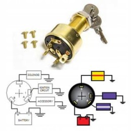 Starter switch 4 positions 15 a