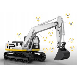 Set of pins, bushes, Takeuchi TB014, item 11