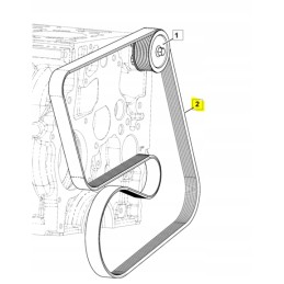 V-belt for JCB CVA backhoe loader