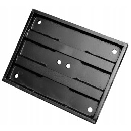 Metal support foot for cat backhoe loader