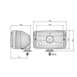 H4 type headlight in pes1 41800 housing