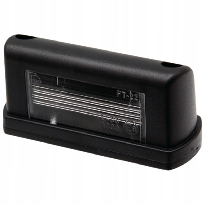 License plate light blister