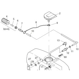 Hatz 1b20 1b30 1b40 fuel filter connector 05189001