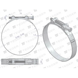 Clamp band gbs 80 85 clamp w1 galvanized steel