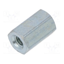10 pcs x DREMEC - 122X08 - Screwed spacer sleeve, 8mm, Int.thread: M2,5, hexagonal, steel