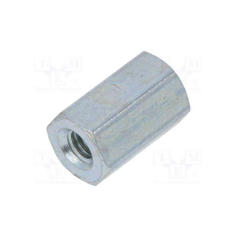 10 pcs x DREMEC - 122X08 - Screwed spacer sleeve, 8mm, Int.thread: M2,5, hexagonal, steel