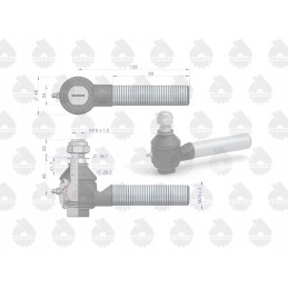 Ball joint II threaded with nut 46635070 5
