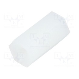 10 pcs x FIX&FASTEN - FIX-HP2-9 - Screwed spacer sleeve, hexagonal, polyamide, M2, L: 9mm