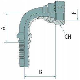 90 degree jic angle connector 1 inch x 1 5 16 inch