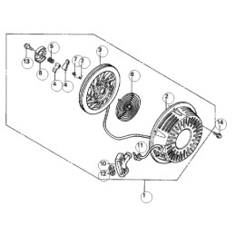 Honda gx270 gx390 starter handle 28461 ze2 w03