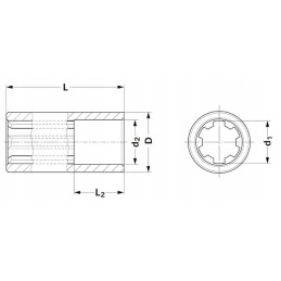 Profiled sleeve cutter 1 3 8 z6 l 150 mm