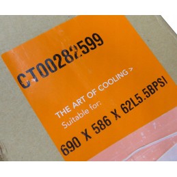 Radiator core 690x586x62 mm nof