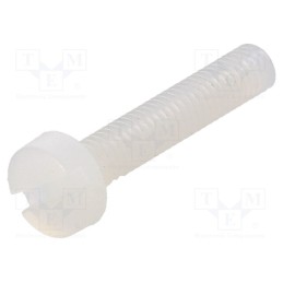 10 pcs x DREMEC - 8G201M3X16 - Screw, M3x16, 0.5, Head: cheese head, slotted, 0,9mm, polyamide