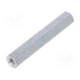 10 pcs x DREMEC - 126X45 - Screwed spacer sleeve, 45mm, Int.thread: M4, hexagonal, steel