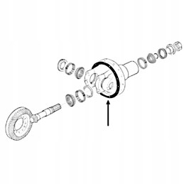 Differential axle gasket mf 18235