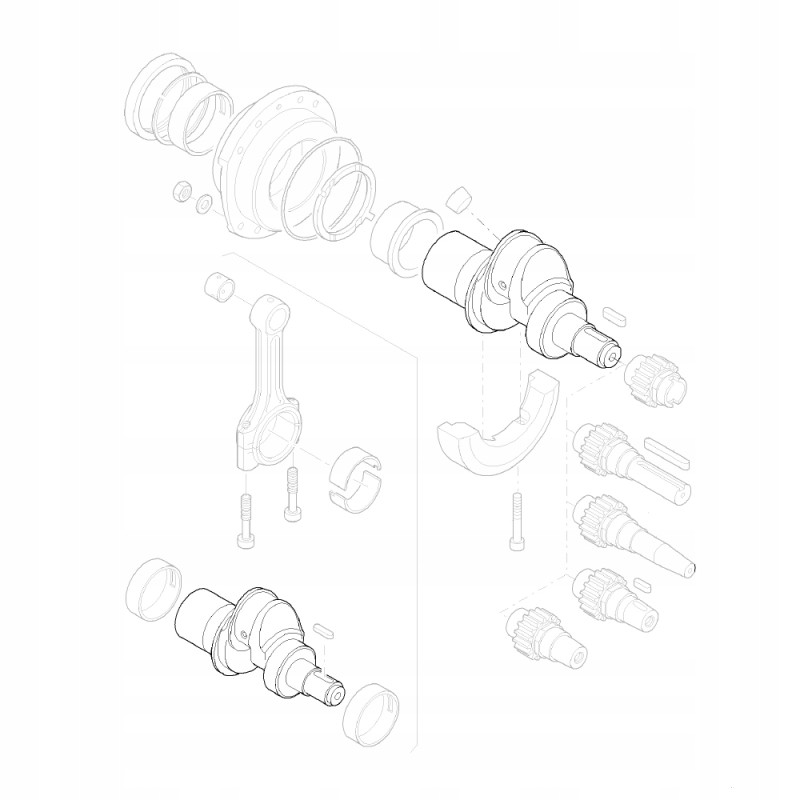 Hatz 01269910 crankshaft 1d30 1d31 1d40 1d41