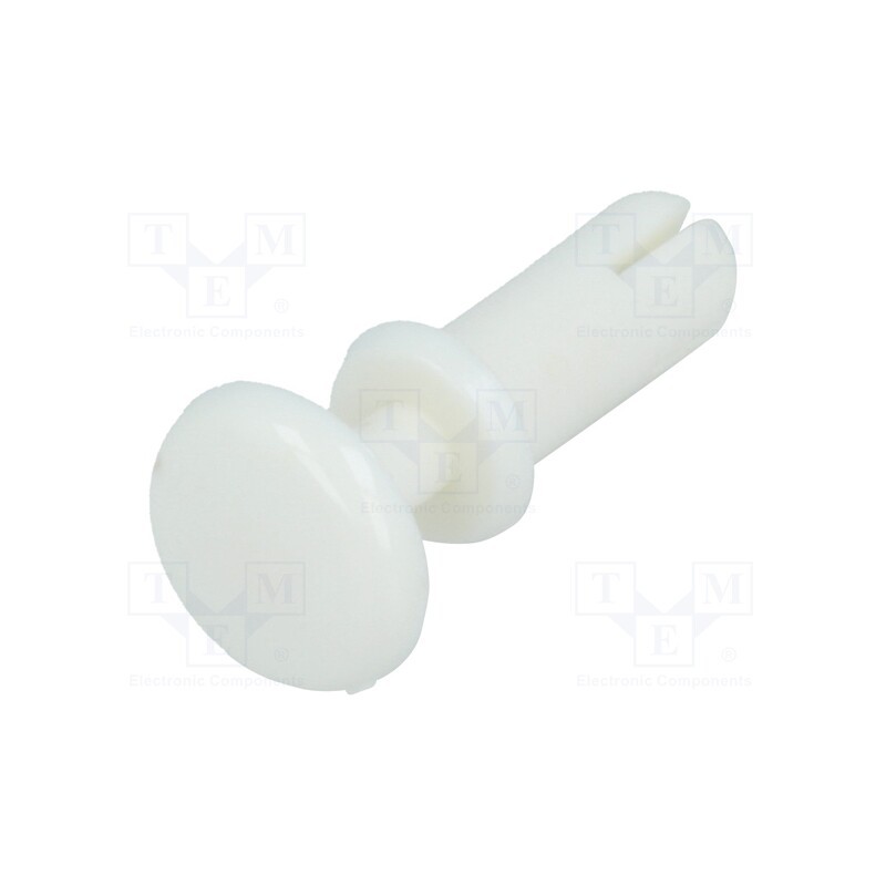 10 pcs x DREMEC - 8G4024.0X8.5W - Rivet, polyamide, L.rivet: 10mm, Panel cutout diam: 4.1mm, white