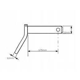 Pin with handle and protection 32 x 175 mm