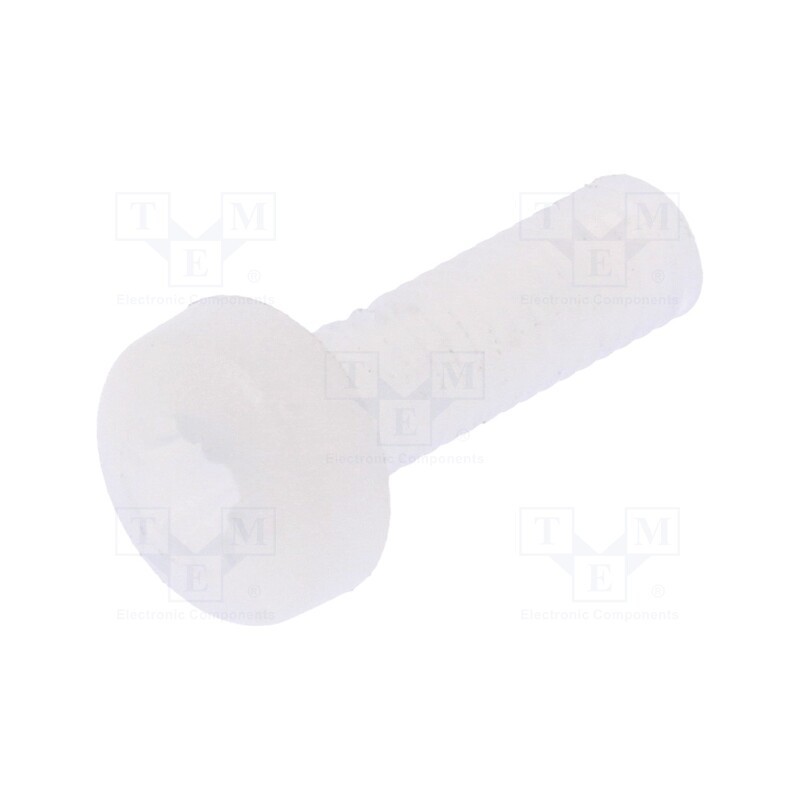 10 pcs x DREMEC - 8G205M3X10 - Screw, M3x10, 0.5, Head: cheese head, Pozidriv, 0,8mm, polyamide