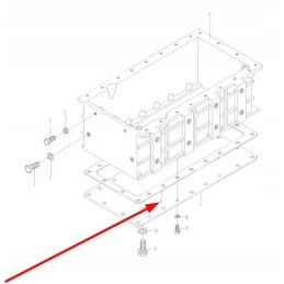 KM385t 015111 oil pan cover gasket