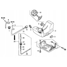 Honda gx25 gx31 gx35 fuel filter 17672 z0h 003