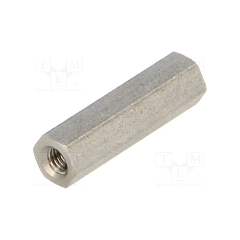10 pcs x DREMEC - 144X20 - Screwed spacer sleeve, 20mm, Int.thread: M3, hexagonal