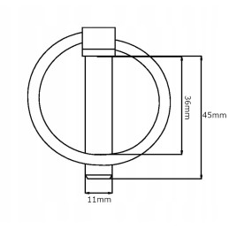 Folding pin with pin 11x45 mm Kramp