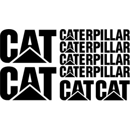 Cat caterpillar stickers excavator loader set