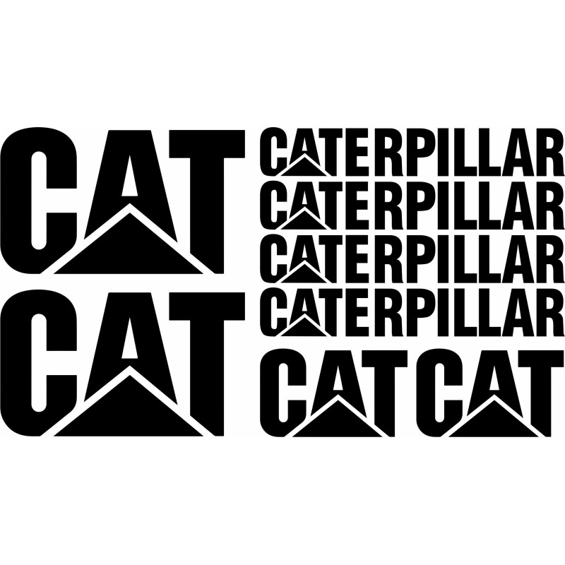 Cat caterpillar stickers excavator loader set