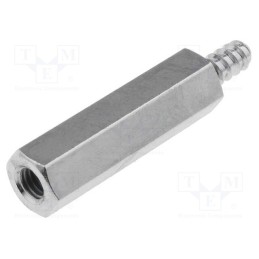 10 pcs x DREMEC - 214ST2.9X20 - Screwed spacer sleeve, 20mm, Int.thread: M3, Ext.thread: ST2,9