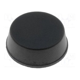 10 pcs x FIX&FASTEN - FIX-RF-005 - Self-adhesive foot, black, rubber, A: 13mm, B: 11.4mm, E: 5mm