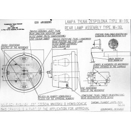 Ursus C330 left combined rear lamp