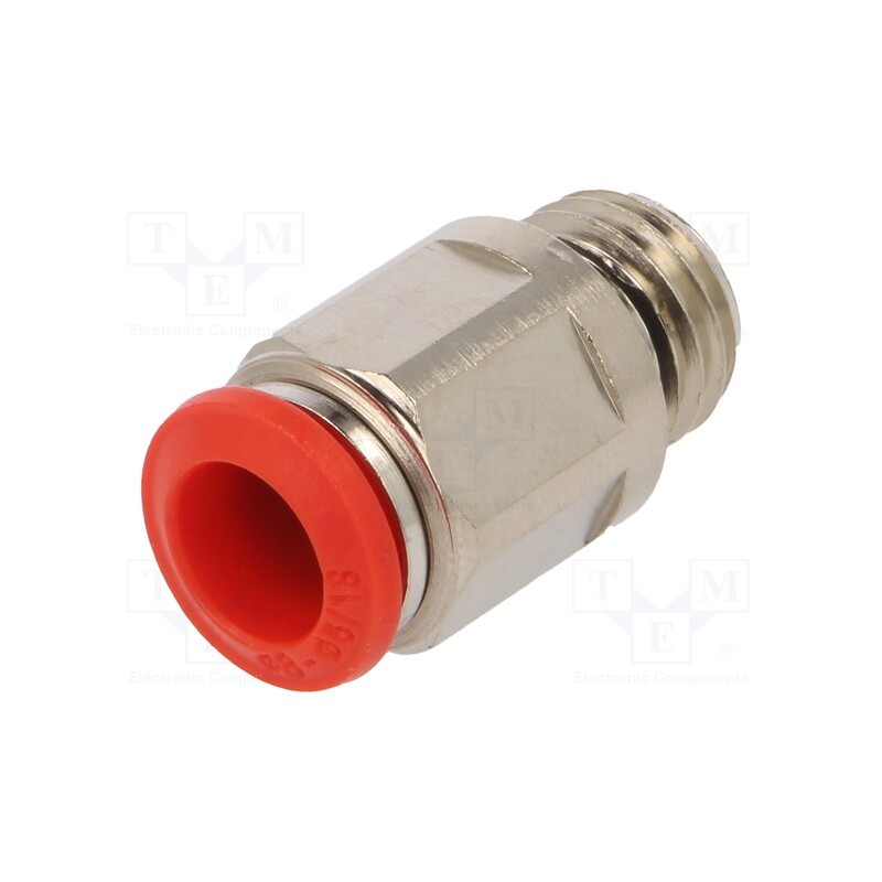 1 pcs x AIGNEP-50020 8-M12X1,5 - Push-in fitting, straight, -0.99÷20bar, nickel plated brass