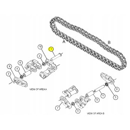Chain link pin for cat crawler excavator