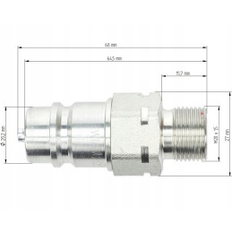 Hydraulic quick connector plug M20x1 5 euros