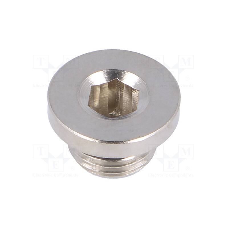 2 pcs x PNEUMAT-407254 - Protection cap, max.150bar, nickel plated brass, Thread: G 1/8'