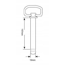 Pin with chain and cotter pin 19x157mm 900404
