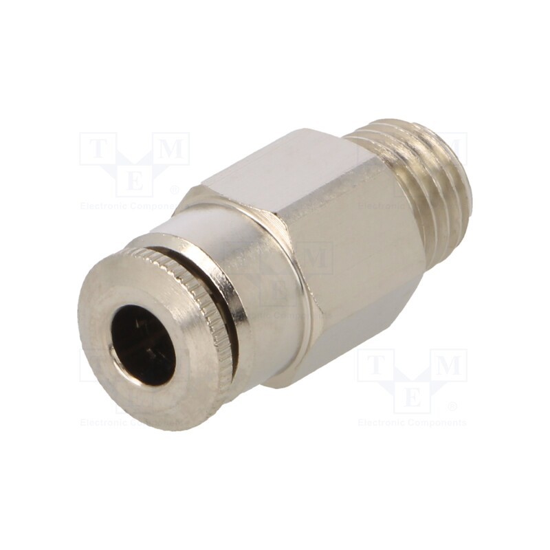 1 pcs x AIGNEP-58000 4-M8 - Push-in fitting, straight, 0÷30bar, nickel plated brass