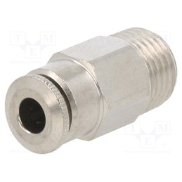 1 pcs x AIGNEP-58000 4-M10X1 - Push-in fitting, straight, 0÷30bar, nickel plated brass