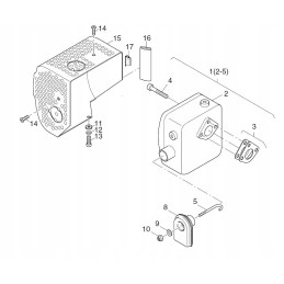 Hatz 1b20 1b30 1b40 muffler screw 50403900