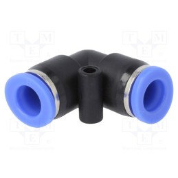 2 pcs x PNEUMAT-137.008 - Push-in fitting, angled, -0.95÷15bar, nickel plated brass,PBT