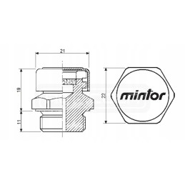 Membrane breather for gearbox thread 3 8