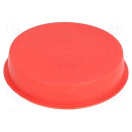 10 pcs x SUNDPLAST - 15400 -AS - Plugs, Body: red, Out.diam: 128mm, H: 25mm, Mat: LDPE, push-in, round